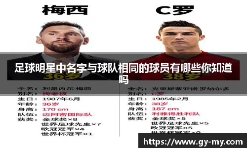 足球明星中名字与球队相同的球员有哪些你知道吗